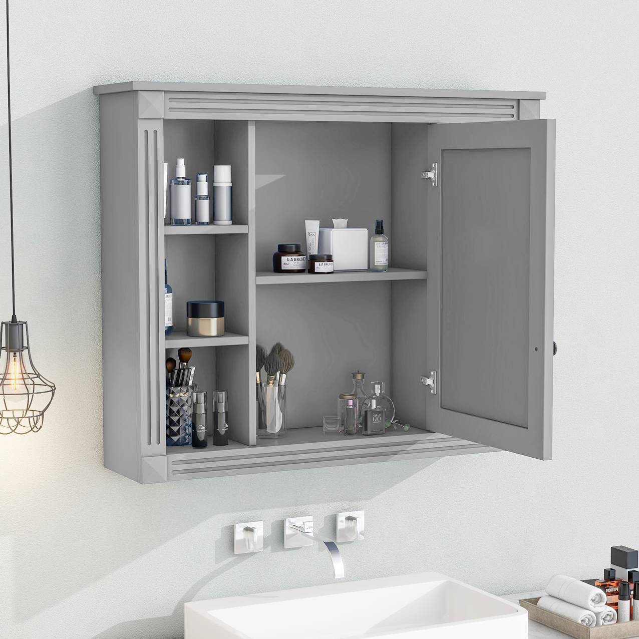 Wall Mounted Bathroom Storage Cabinet, Bathroom Wall Cabinet With Mirror, Medicine Cabinet