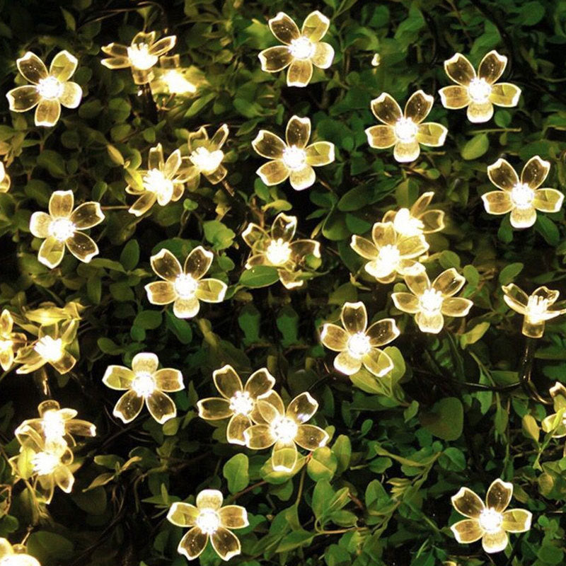 Solar Outdoor Waterproof String Light, Solar Flower String Light