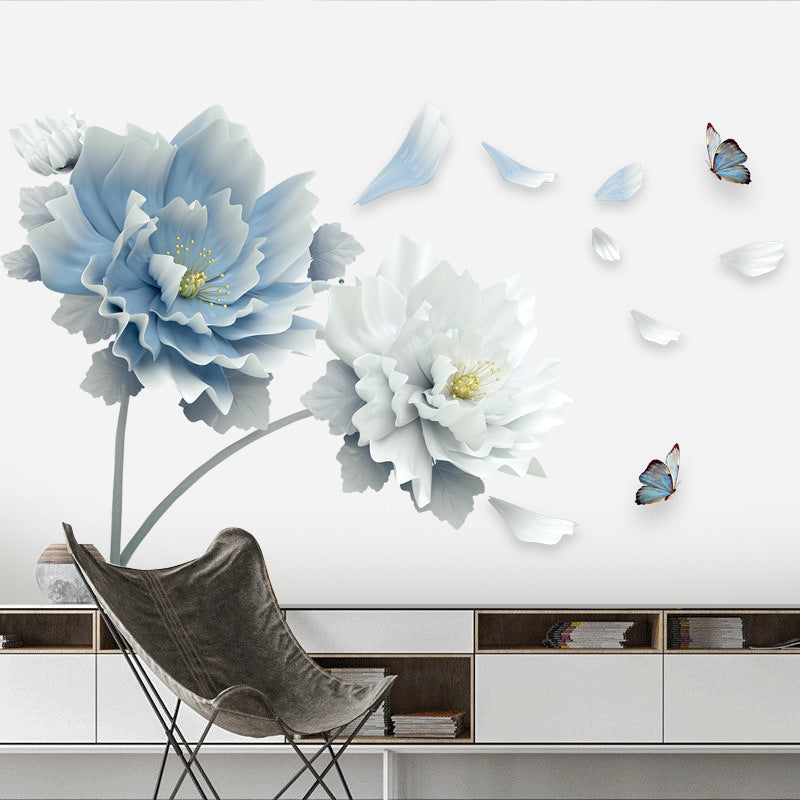 Blue Flower Wallpaper, Floral Wallpaper, Garden Wallpaper