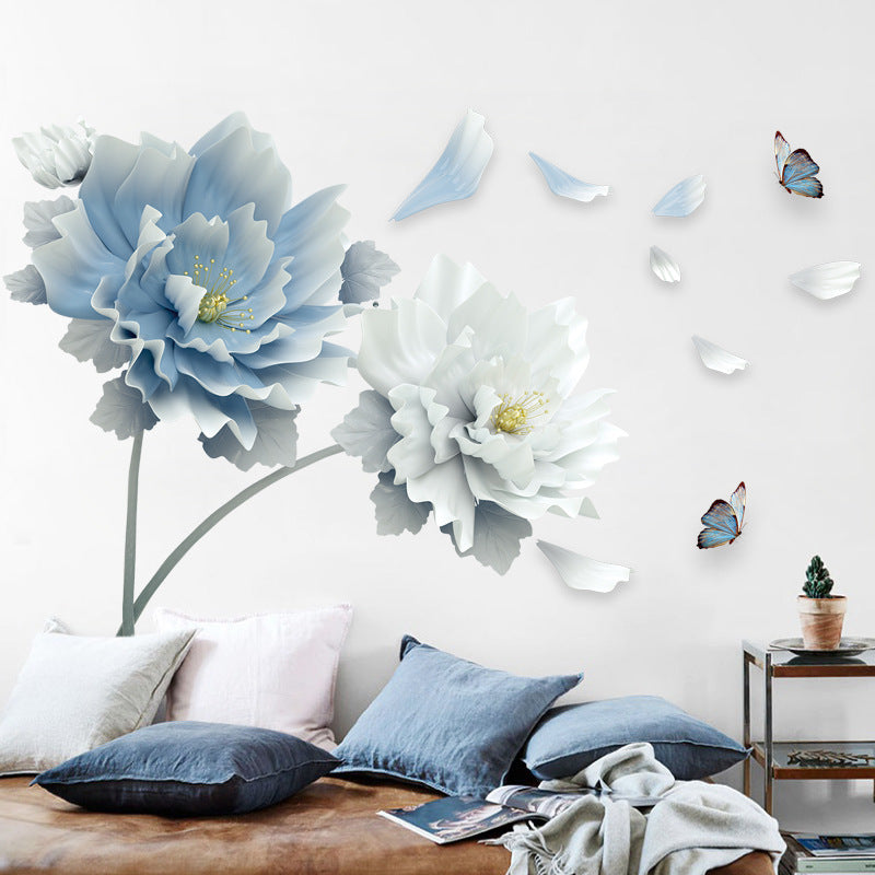 Blue Flower Wallpaper, Floral Wallpaper, Garden Wallpaper