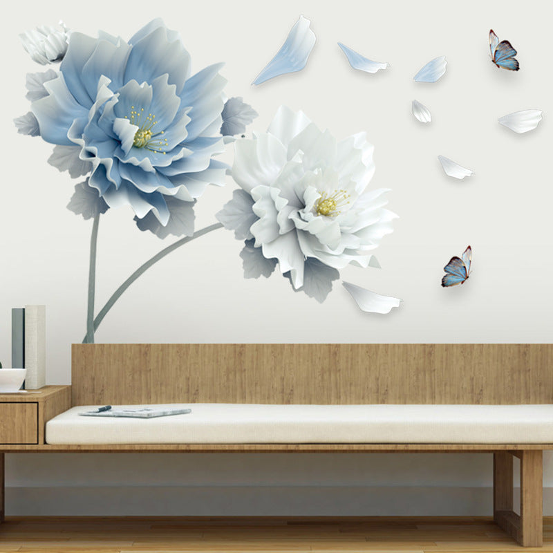 Blue Flower Wallpaper, Floral Wallpaper, Garden Wallpaper