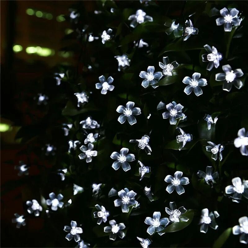 Solar Outdoor Waterproof String Light, Solar Flower String Light