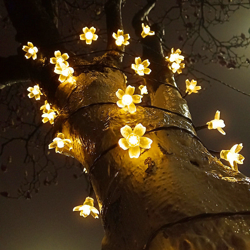 Solar Outdoor Waterproof String Light, Solar Flower String Light