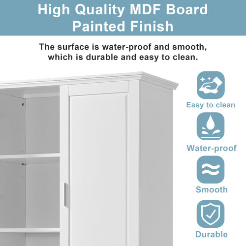 White Bathroom Cabinet, Bathroom Storage, Storage Cabinet