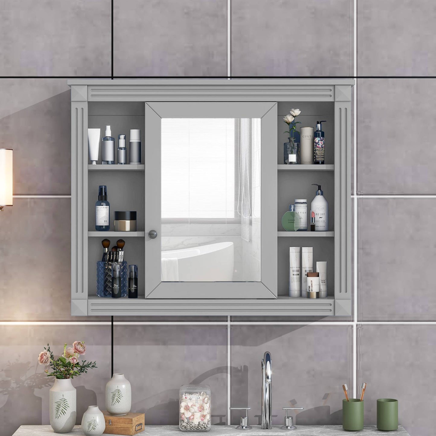 Wall Mounted Bathroom Storage Cabinet, Bathroom Wall Cabinet With Mirror, Medicine Cabinet