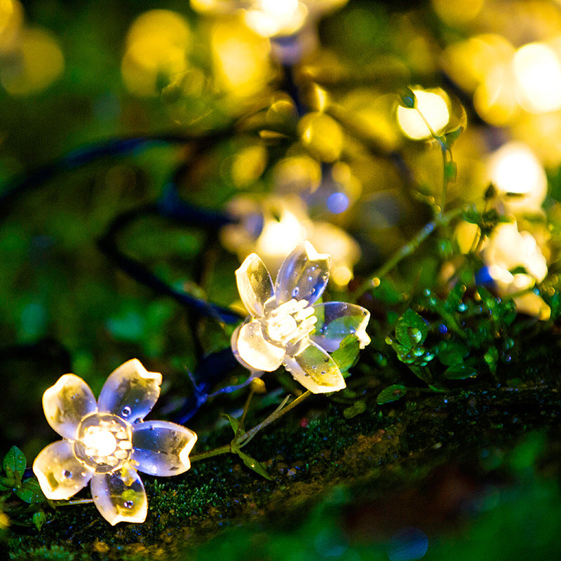 Solar Outdoor Waterproof String Light, Solar Flower String Light