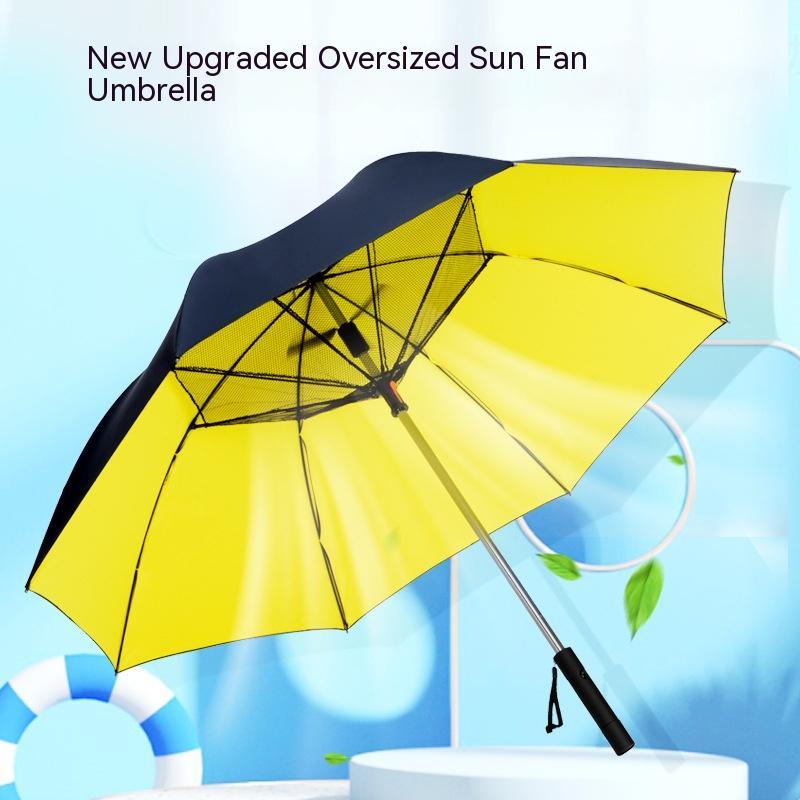 Cooling Umbrella With Fan And Sun Protection, Sports Umbrella, USB Charged Summer Cooling Umbrella