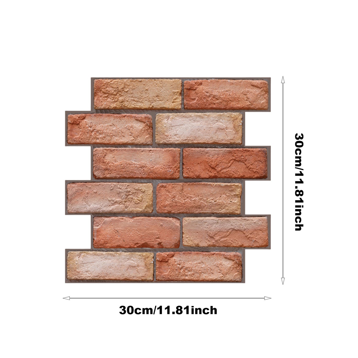 10 Faux Brick Wall Stickers, Faux Brick Wallpaper