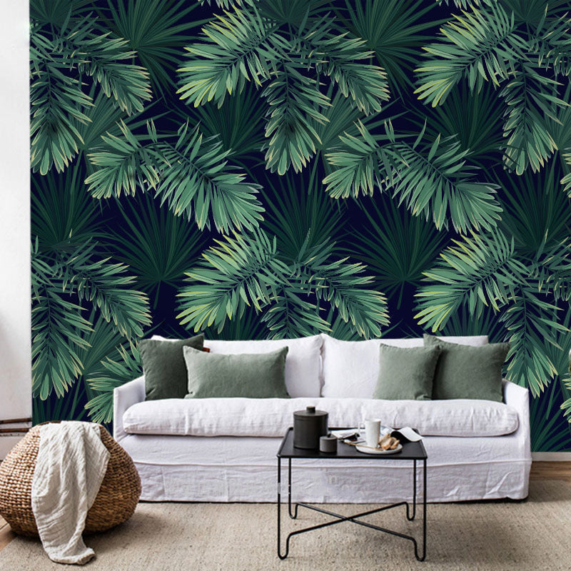 Island Vibes Wallpaper, Nordic Green Plant Wallpaper, Green Palm Wallpaper, Island Contact Paper