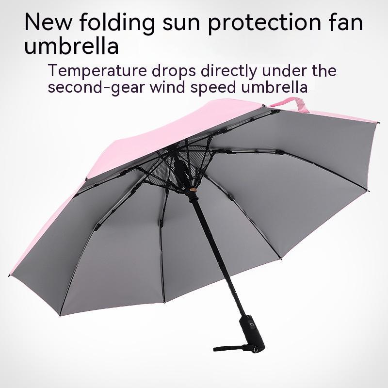 Cooling Umbrella With Fan And Sun Protection, Sports Umbrella, USB Charged Summer Cooling Umbrella
