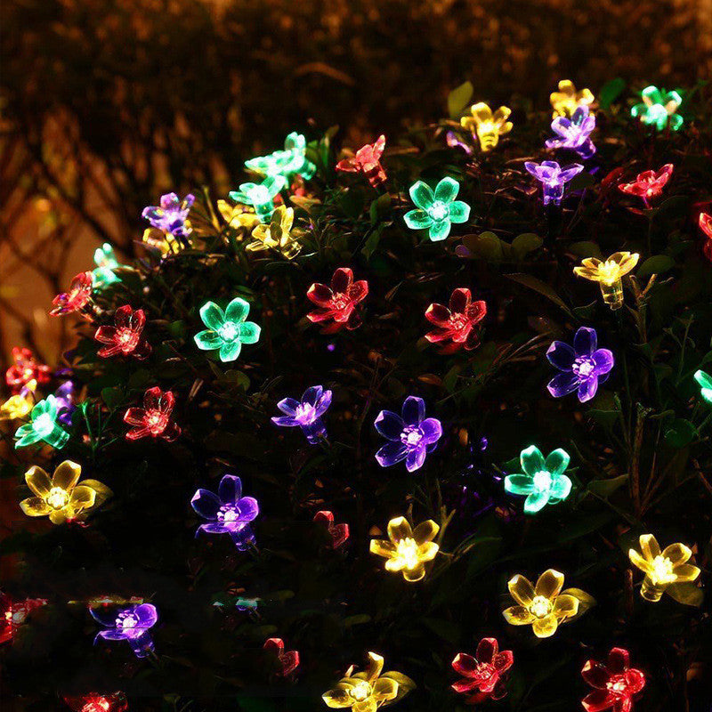 Solar Outdoor Waterproof String Light, Solar Flower String Light
