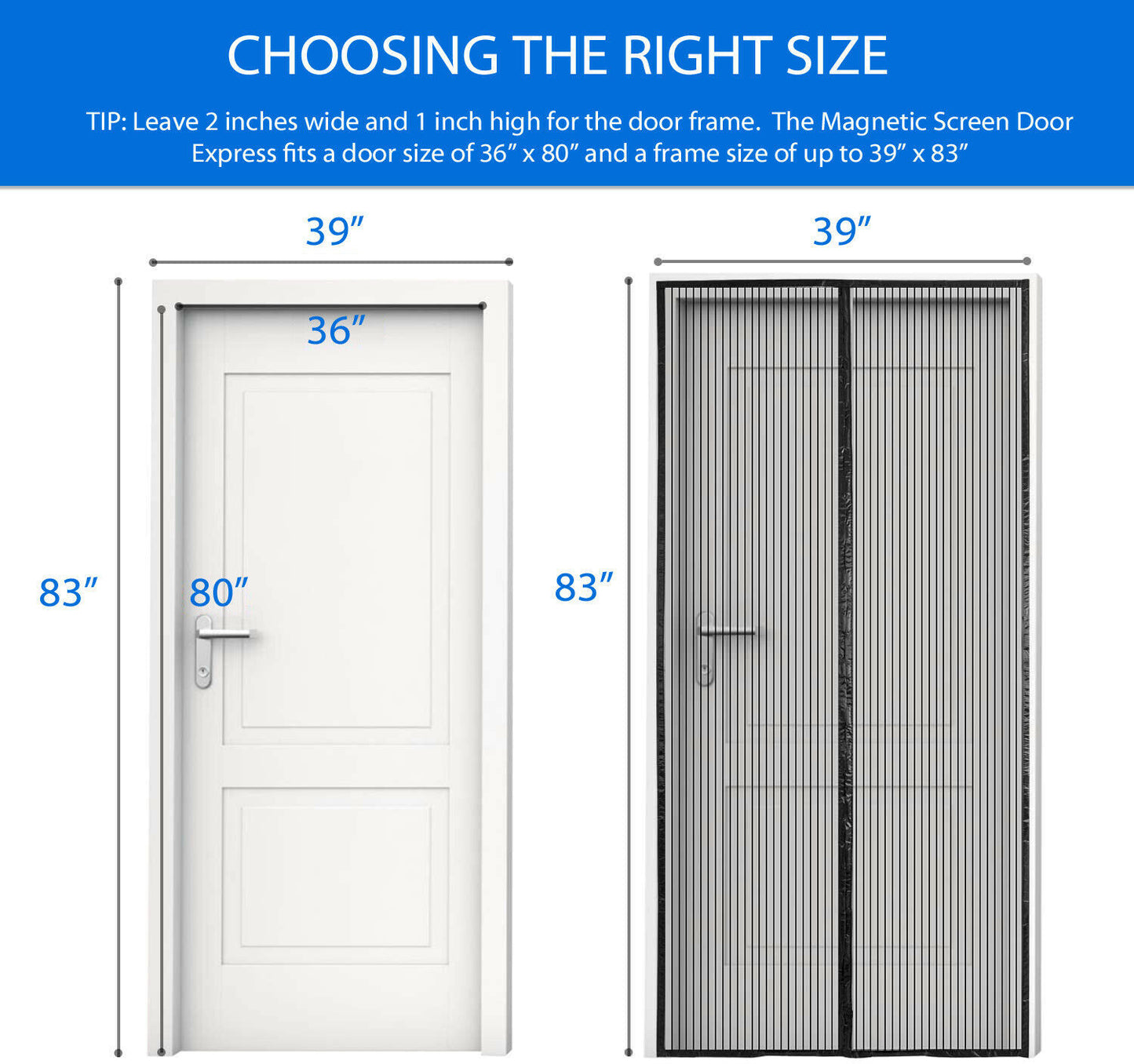 Magnetic Screen Door, Retractable Mesh Mosquito Net