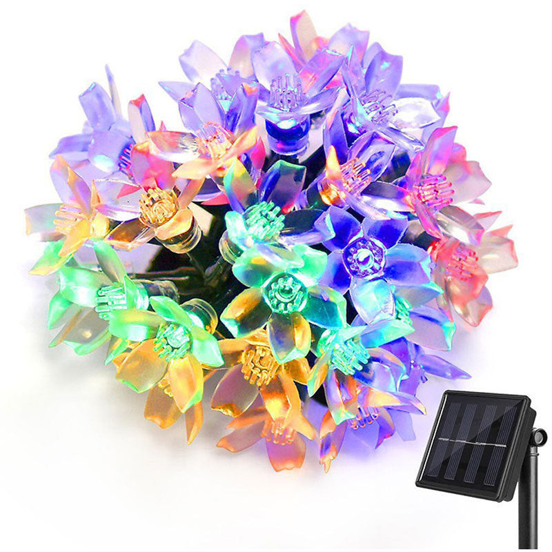 Solar Outdoor Waterproof String Light, Solar Flower String Light