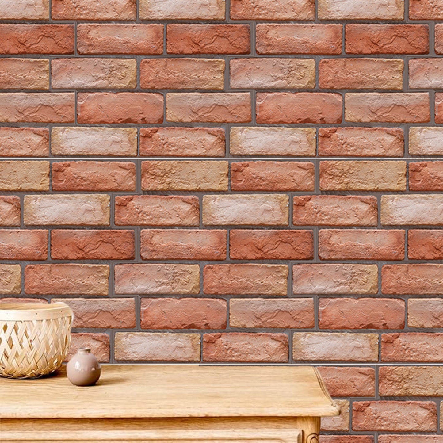 10 Faux Brick Wall Stickers, Faux Brick Wallpaper