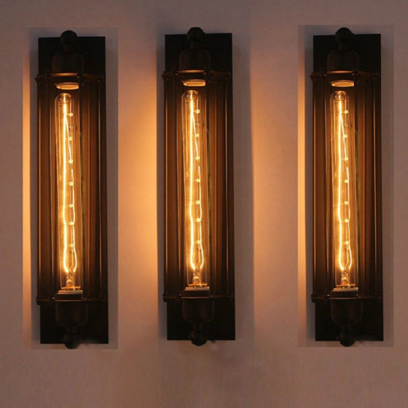 UV/LED E27 Wall Lamp Country Aisle Balcony Industrial Wind Iron Vintage Aidi Growing Flute Outdoor Bar Light