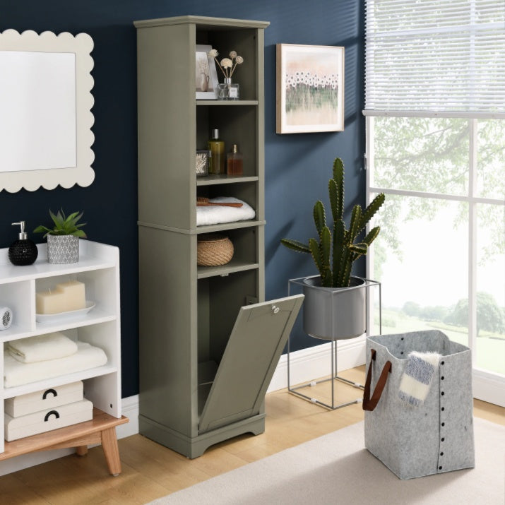 64 Inch High Bathroom Storage Cabinet, or Living Room, Bathroom, Home Office, Kitchen Cabinet