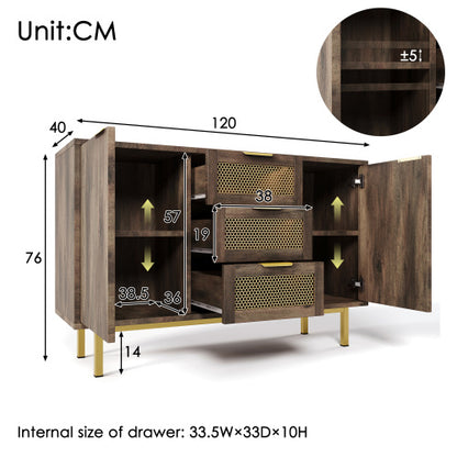Metal And Wood Sideboard, TV Stand Or Sofa Table