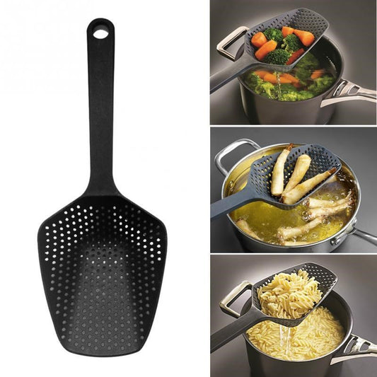 Nylon Strainer & Large Scoop Colander,  Shovel Spoon, Spoon Filter for Cooking Tools Home Kitchen Accessories