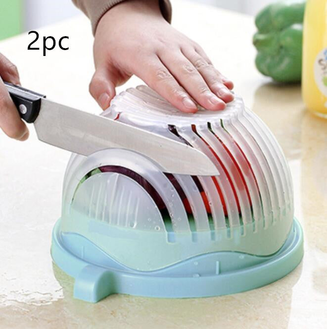 Salad Prep Bowl, Salad Cutter, Fruit and Vegetable Cutter