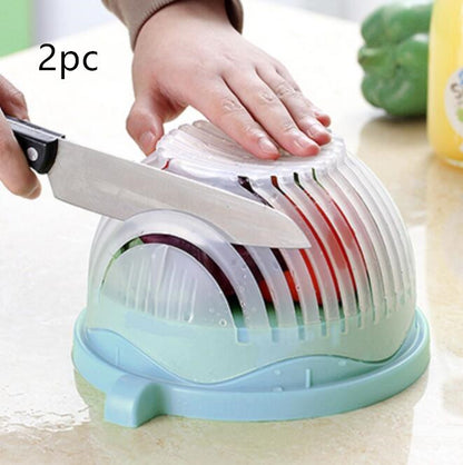 Salad Prep Bowl, Salad Cutter, Fruit and Vegetable Cutter