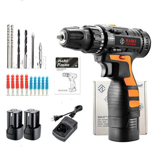 12V Lithium Electric Drill, Rechargeable Multi-functional Household Electric Screwdriver