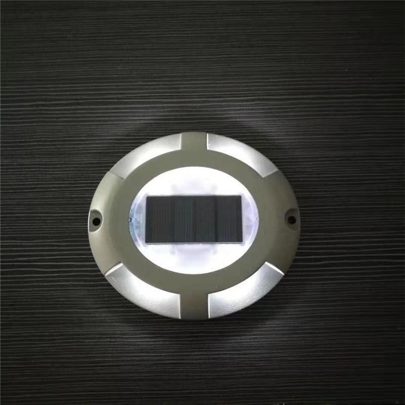 Two-Color Solar Deck Light, Circular Solar Garden Path Lighting