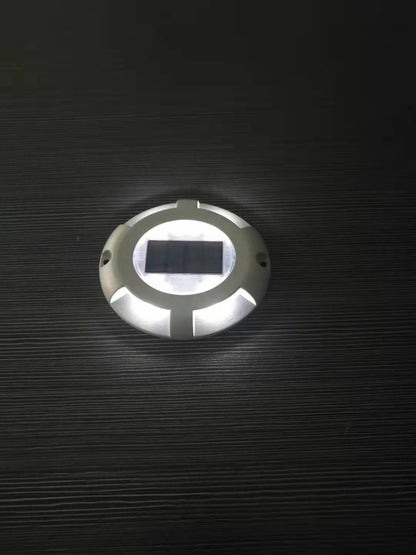 Two-Color Solar Deck Light, Circular Solar Garden Path Lighting