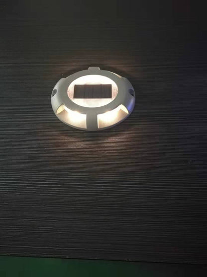 Two-Color Solar Deck Light, Circular Solar Garden Path Lighting