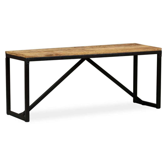 Outdoor Solid Mango Wood Bench 43x13x17 in