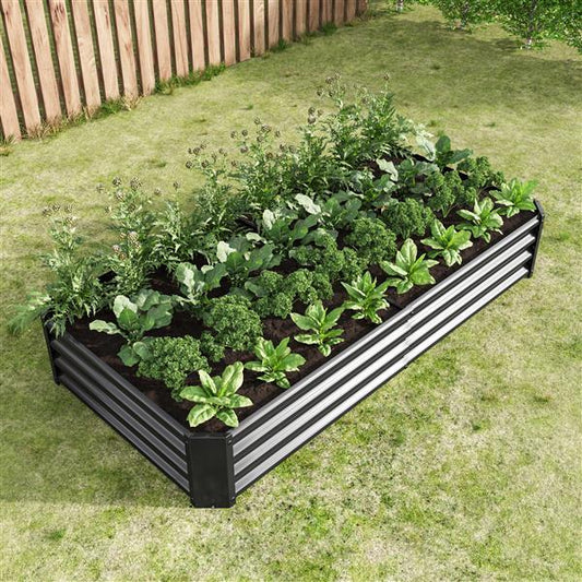 Galvanized Raised Garden Bed Planter Box, Metal Flower Box, Metal Vegetable Planter, Medium 70.87"x 35.83" x 11.81'