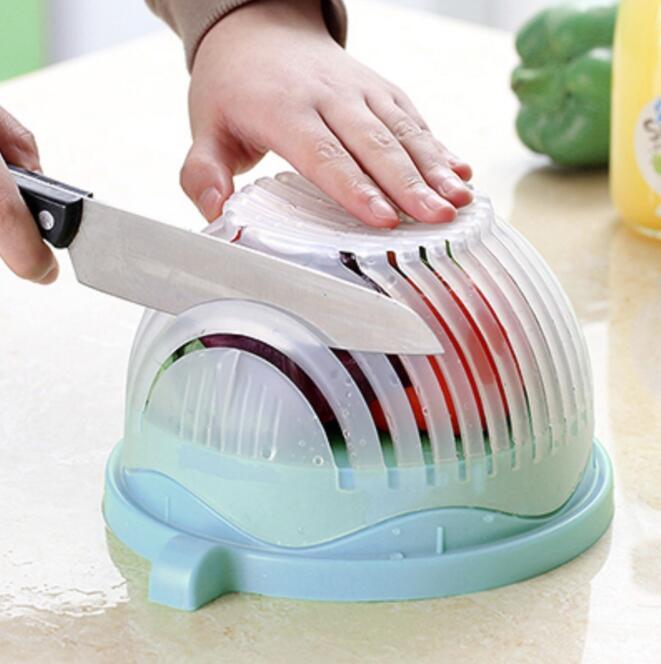 Salad Prep Bowl, Salad Cutter, Fruit and Vegetable Cutter