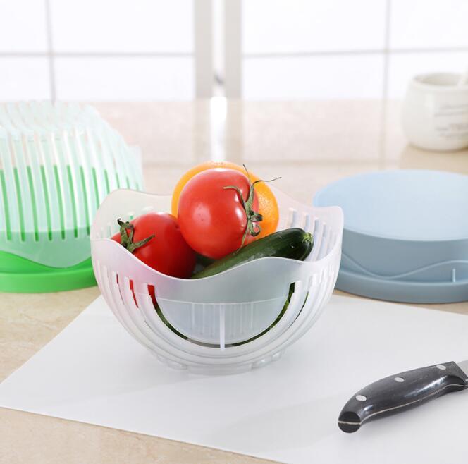 Salad Prep Bowl, Salad Cutter, Fruit and Vegetable Cutter