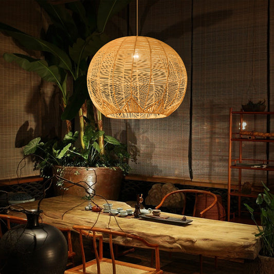 Japanese Chandelier, Rattan Light, Bohemian Light