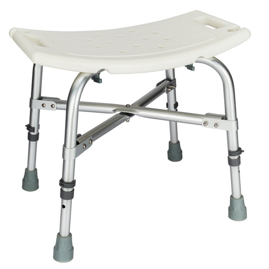 ADA-Friendly Shower Bench, Bath Safety Chair, White