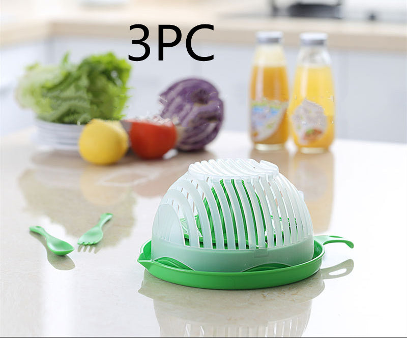 Salad Prep Bowl, Salad Cutter, Fruit and Vegetable Cutter