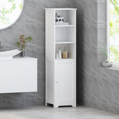 White Bathroom Cabinet, Bathroom Storage