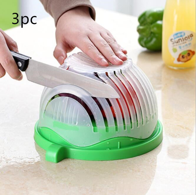 Salad Prep Bowl, Salad Cutter, Fruit and Vegetable Cutter