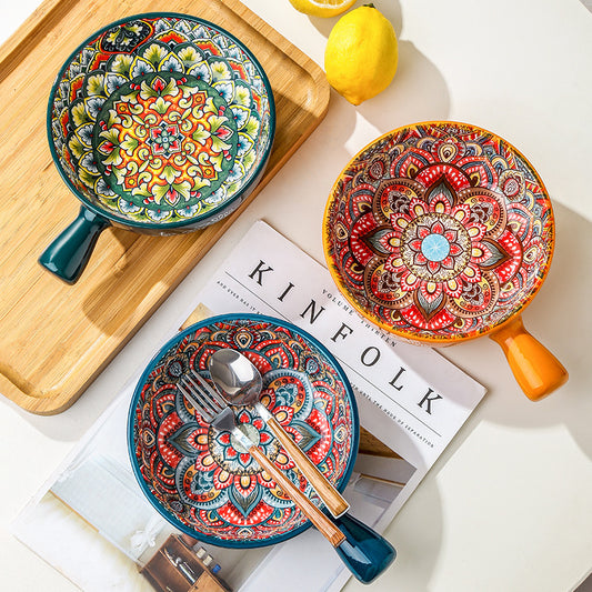 Bohemian Salad Bowl, Bohemian Soup Bowl, Moroccan Soup/Salad Bowl, Dessert Bowl