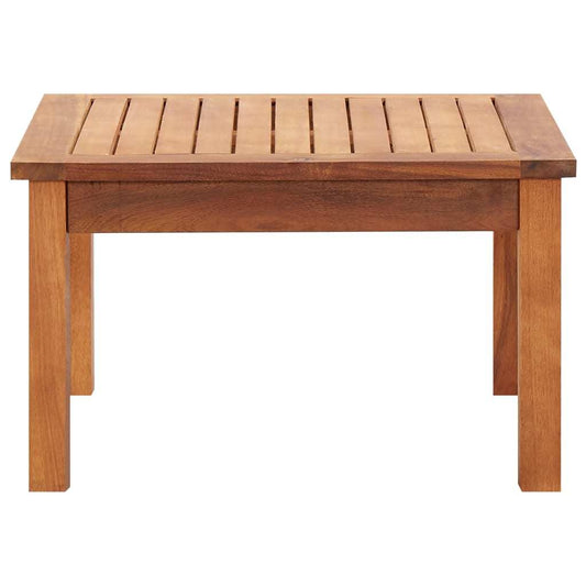 Wood Patio Coffee Table 23.6"x23.6"x14.2" Solid Acacia Wood Square Outdoor Table