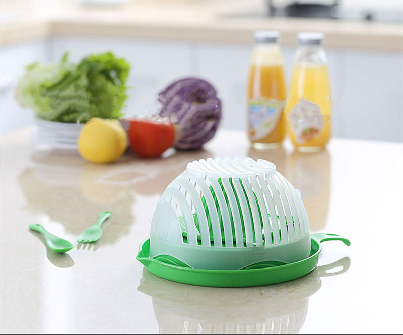 Salad Prep Bowl, Salad Cutter, Fruit and Vegetable Cutter