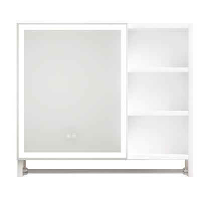 Modern 32x28 Inch Bathroom Cabinet With Mirror, LED Lights, Storage Cabinet with LED Mirror, Medicine Cabinet