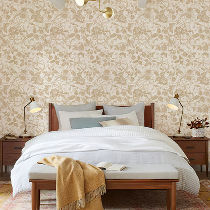 Floral Self-adhesive Wallpaper, Garden Wallpaper, Romantic Wallpaper, Floral Contact Paper