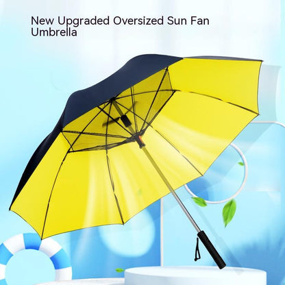 Cooling Umbrella With Fan And Sun Protection, Sports Umbrella,  USB Charged Summer Cooling Umbrella