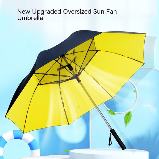 Cooling Umbrella With Fan And Sun Protection, Sports Umbrella,  USB Charged Summer Cooling Umbrella