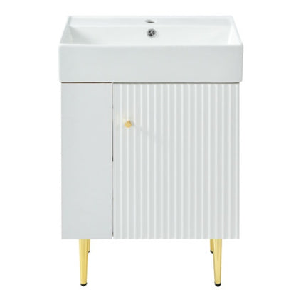 21.6 Inch White Bathroom Vanity With Sink