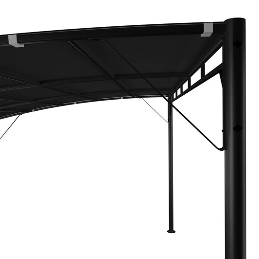 Outdoor Patio Awning, Garden Sunshade Awning 4x3x2.55 m (Black)