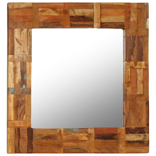 Acacia Mirror, Solid Reclaimed Wood Wall Mirror 23x23 inch