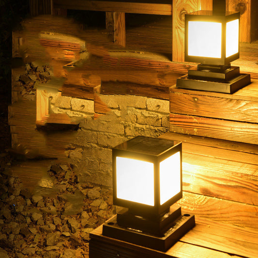 Square Solar Outdoor Light, Solar Garden Path Light